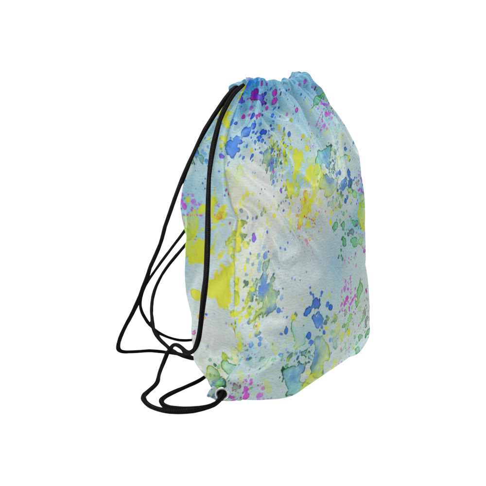 Watercolors splashes Large Drawstring Bag Model 1604 (Twin Sides)  16.5"(W) * 19.3"(H)