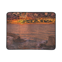 travel to sunset 3 by JamColors Beach Mat 78"x 60"