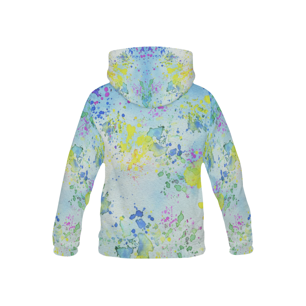 Watercolors splashes All Over Print Hoodie for Kid (USA Size) (Model H13)