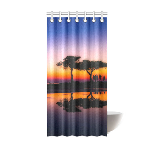 travel to sunset 06 by JamColors Shower Curtain 36"x72"