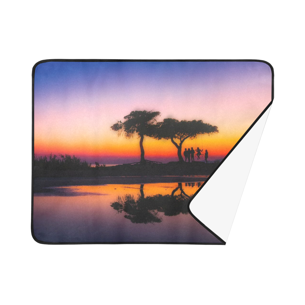 travel to sunset 06 by JamColors Beach Mat 78"x 60"