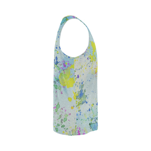 Watercolors splashes All Over Print Tank Top for Men (Model T43)