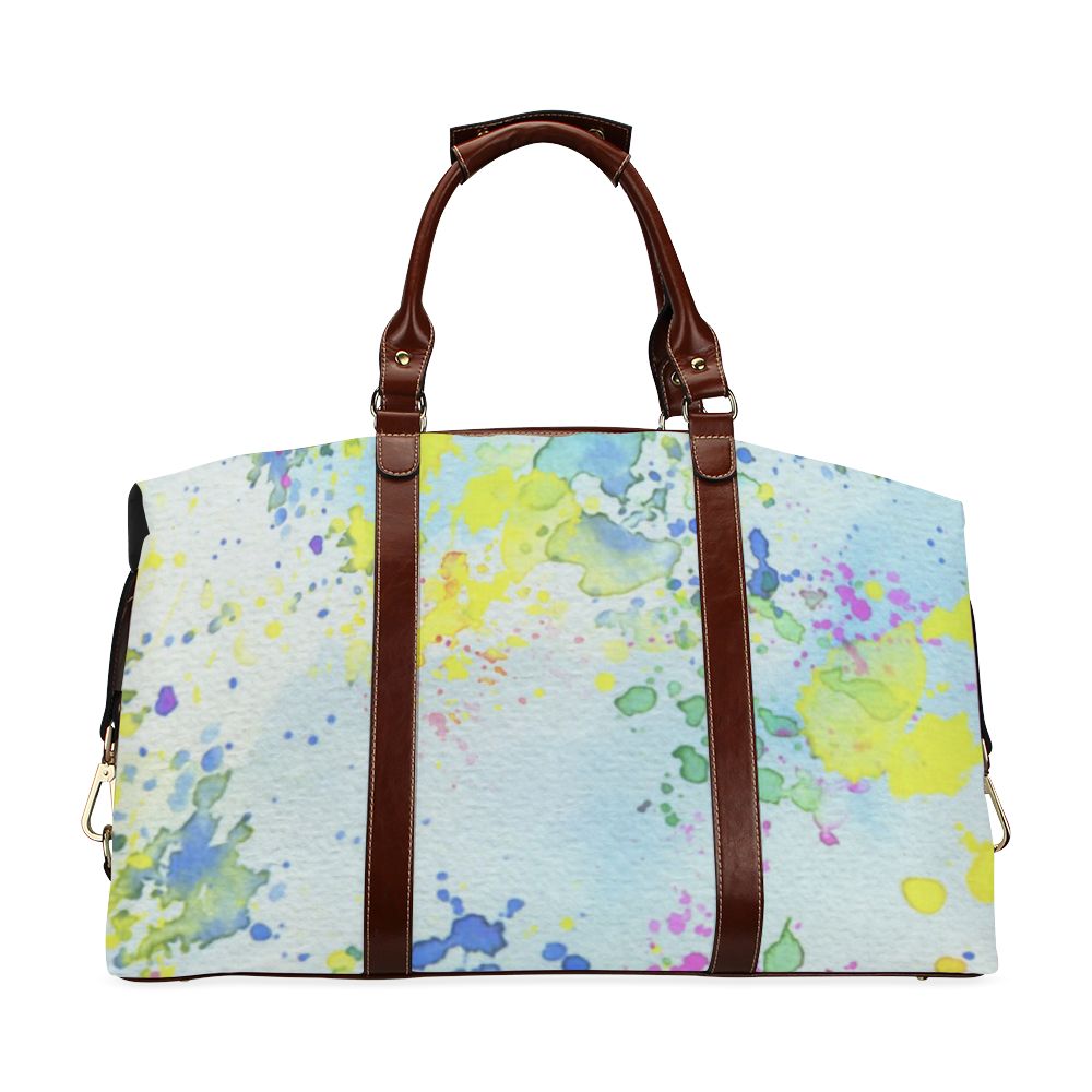 Watercolors splashes Classic Travel Bag (Model 1643) Remake