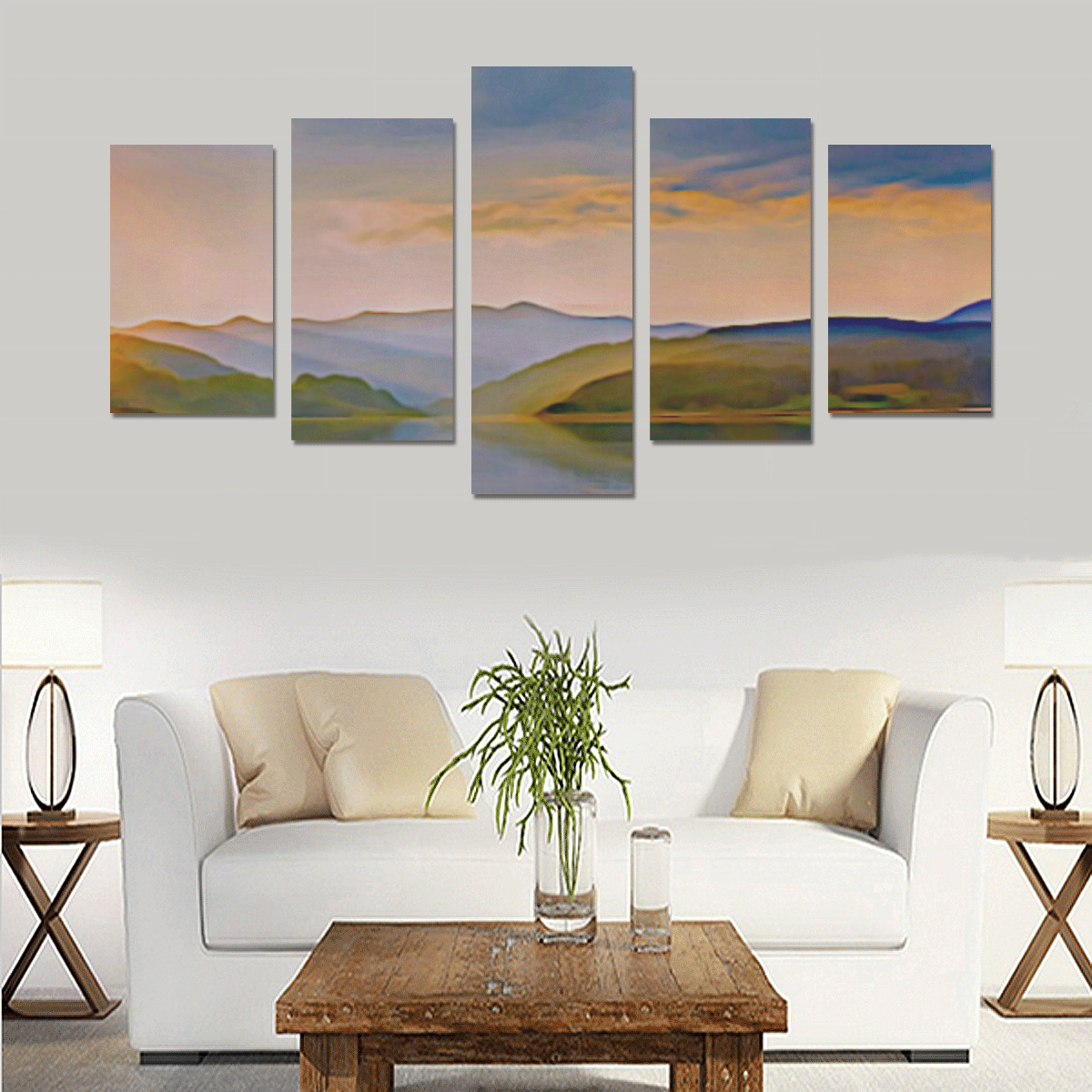Travel to sunset 01 by JamColors Canvas Print Sets C (No Frame)