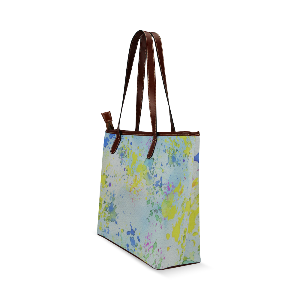 Watercolors splashes Shoulder Tote Bag (Model 1646)