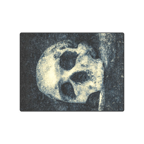 Man Skull In A Savage Temple Halloween Horror Blanket 50"x60"