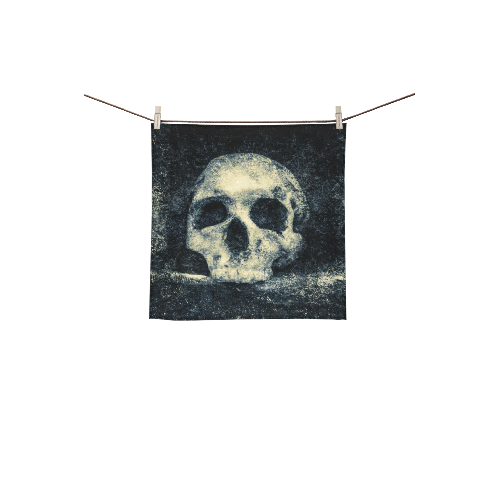 Man Skull In A Savage Temple Halloween Horror Square Towel 13“x13”
