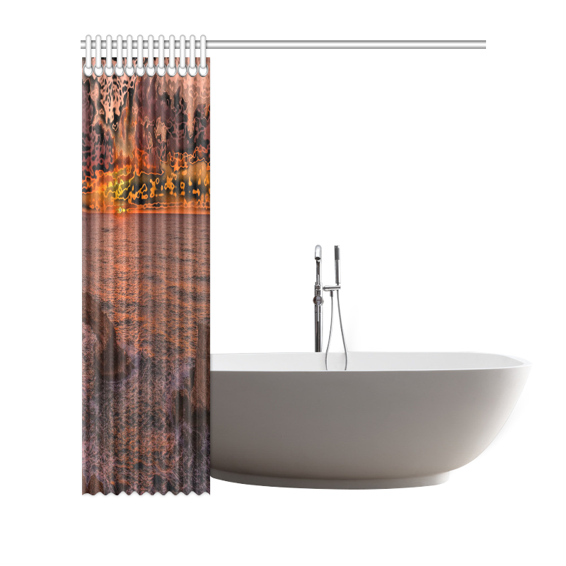 travel to sunset 3 by JamColors Shower Curtain 66"x72"
