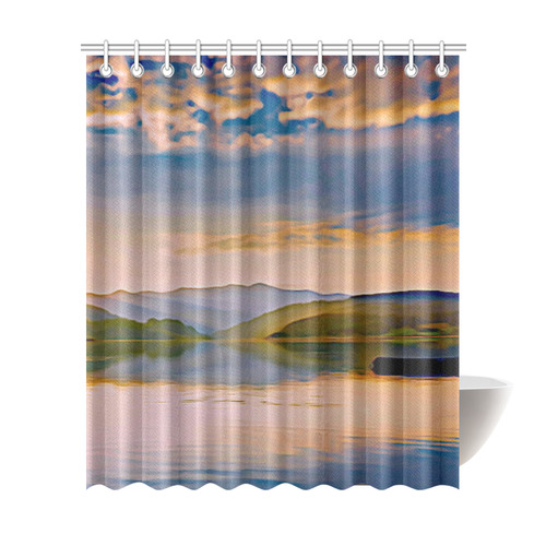 Travel to sunset 01 by JamColors Shower Curtain 72"x84"