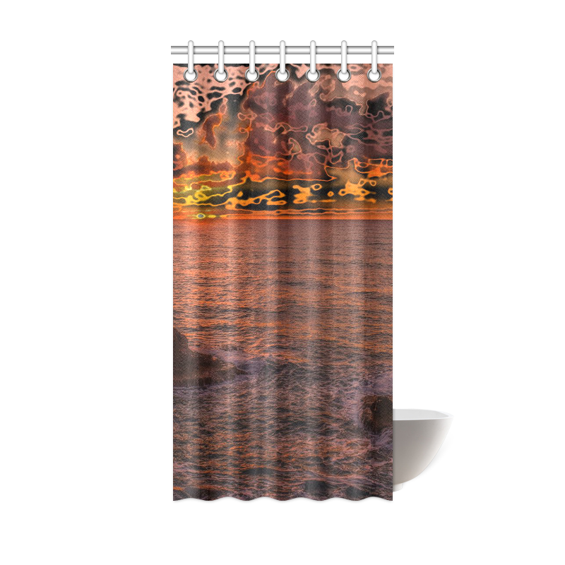 travel to sunset 3 by JamColors Shower Curtain 36"x72"