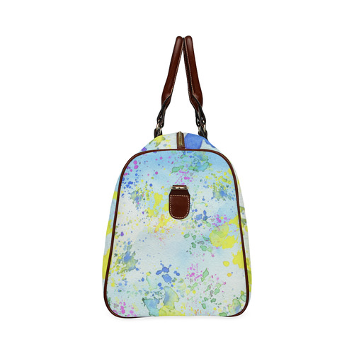 Watercolors splashes Waterproof Travel Bag/Small (Model 1639)