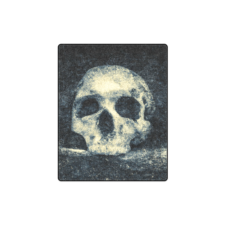 Man Skull In A Savage Temple Halloween Horror Blanket 40"x50"