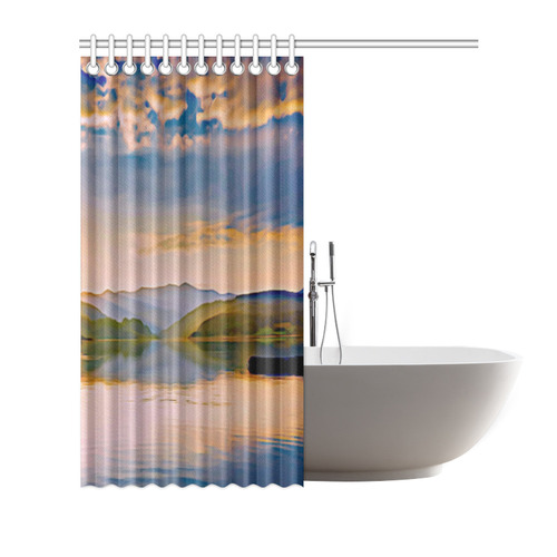 Travel to sunset 01 by JamColors Shower Curtain 66"x72"