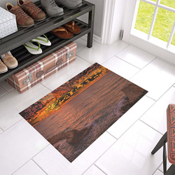 travel to sunset 3 by JamColors Azalea Doormat 24" x 16" (Sponge Material)