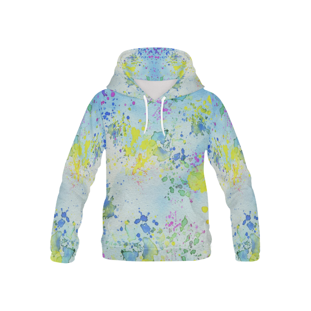 Watercolors splashes All Over Print Hoodie for Kid (USA Size) (Model H13)