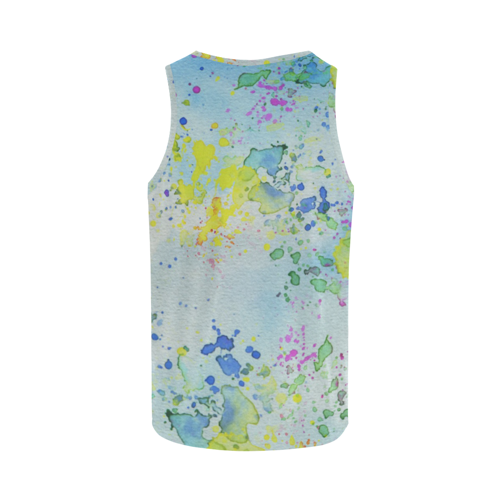 Watercolors splashes All Over Print Tank Top for Men (Model T43)