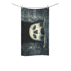 White Human Skull In A Pagan Shrine Halloween Cool Custom Towel 16"x28"