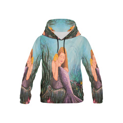 Mermaid Under The Sea All Over Print Hoodie for Kid (USA Size) (Model H13)