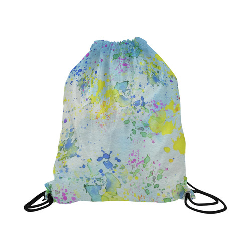 Watercolors splashes Large Drawstring Bag Model 1604 (Twin Sides)  16.5"(W) * 19.3"(H)