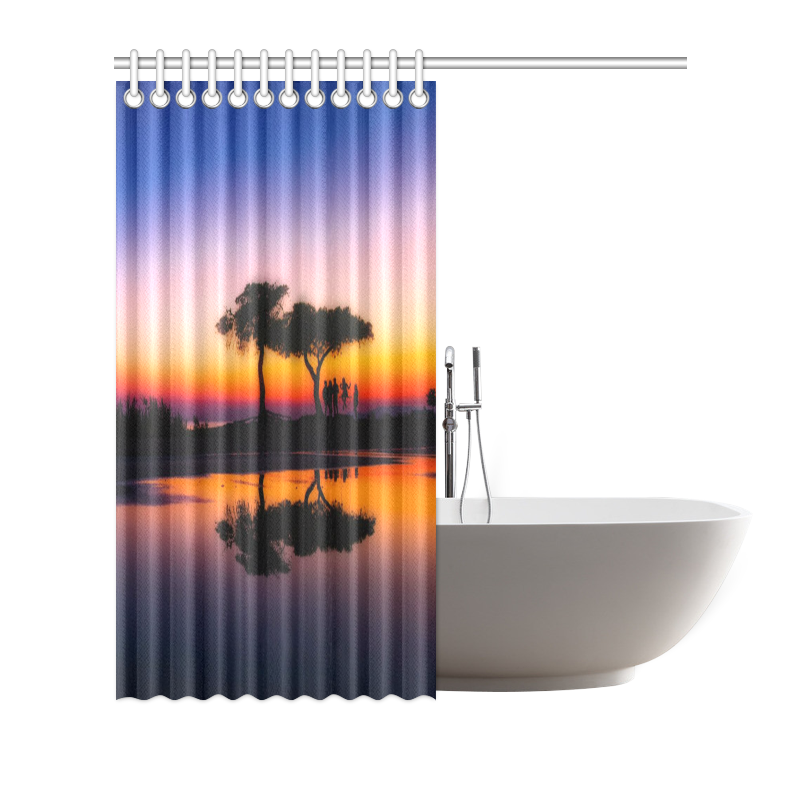 travel to sunset 06 by JamColors Shower Curtain 66"x72"
