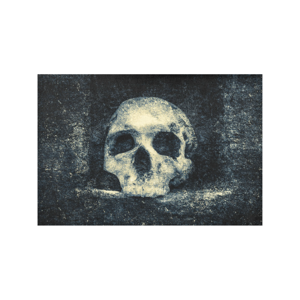 Man Skull In A Savage Temple Halloween Horror Placemat 12’’ x 18’’ (Set of 6)