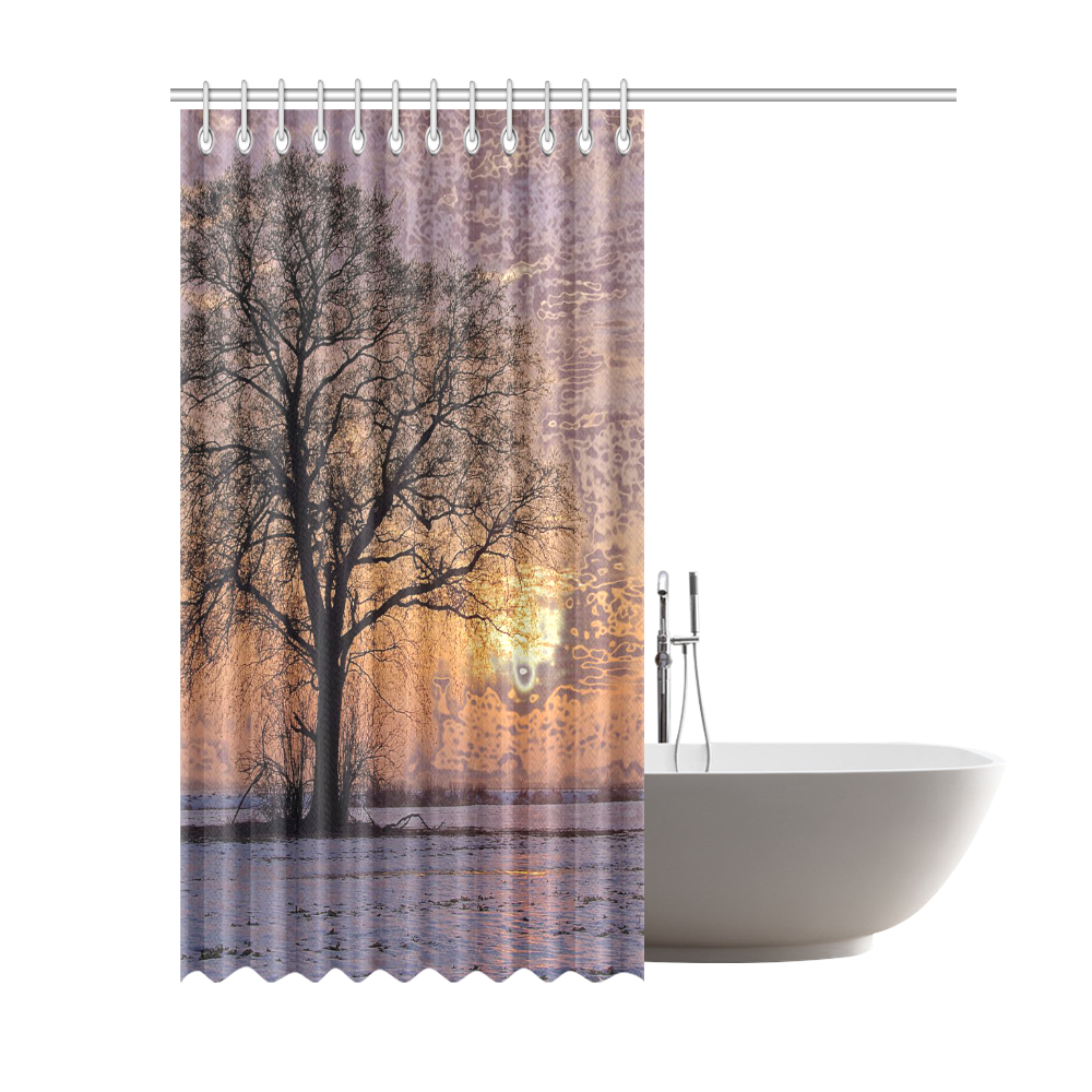 travel to sunset 4 by JamColors Shower Curtain 69"x84"