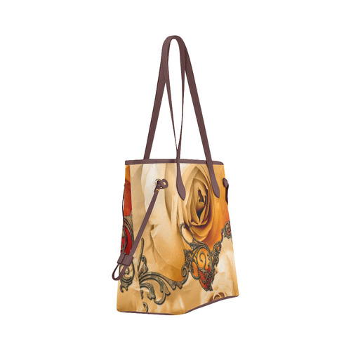 Vintage design, roses Clover Canvas Tote Bag (Model 1661)