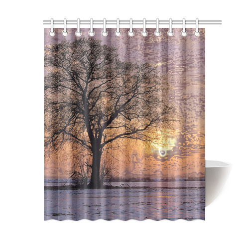travel to sunset 4 by JamColors Shower Curtain 60"x72"
