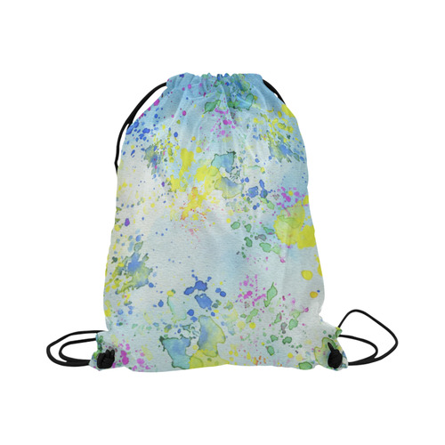 Watercolors splashes Large Drawstring Bag Model 1604 (Twin Sides)  16.5"(W) * 19.3"(H)