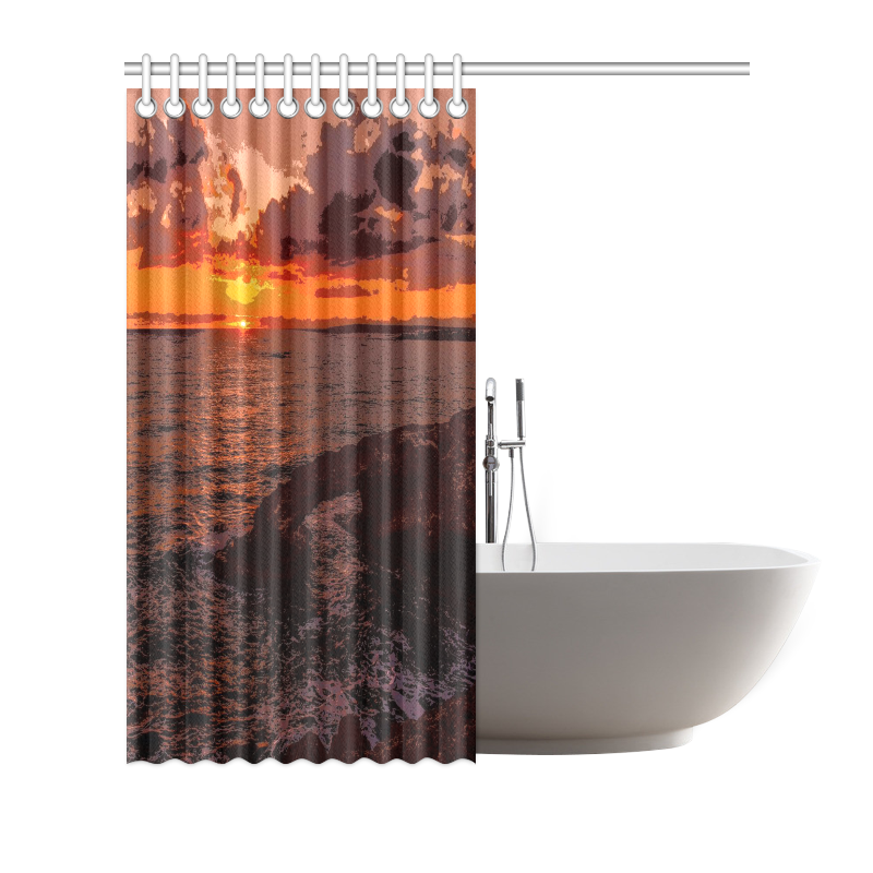 travel to sunset 2 by JamColors Shower Curtain 72"x72"