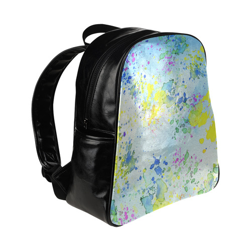 Watercolors splashes Multi-Pockets Backpack (Model 1636)