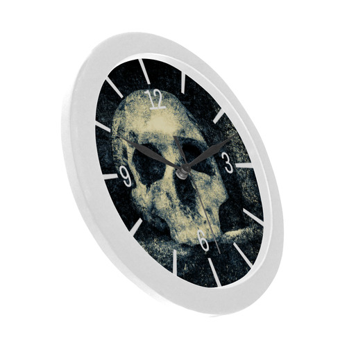 Halloween Gothic Horror Human Skull Wall Clock Circular Plastic Wall clock