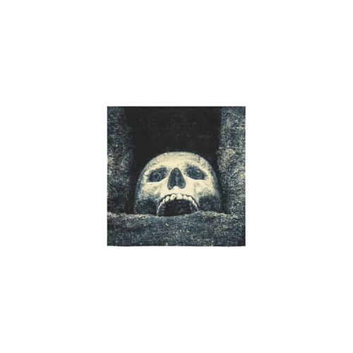 White Human Skull In A Pagan Shrine Halloween Cool Square Towel 13“x13”