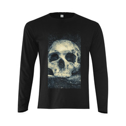 Man Skull In A Savage Temple Halloween Horror Sunny Men's T-shirt (long-sleeve) (Model T08)