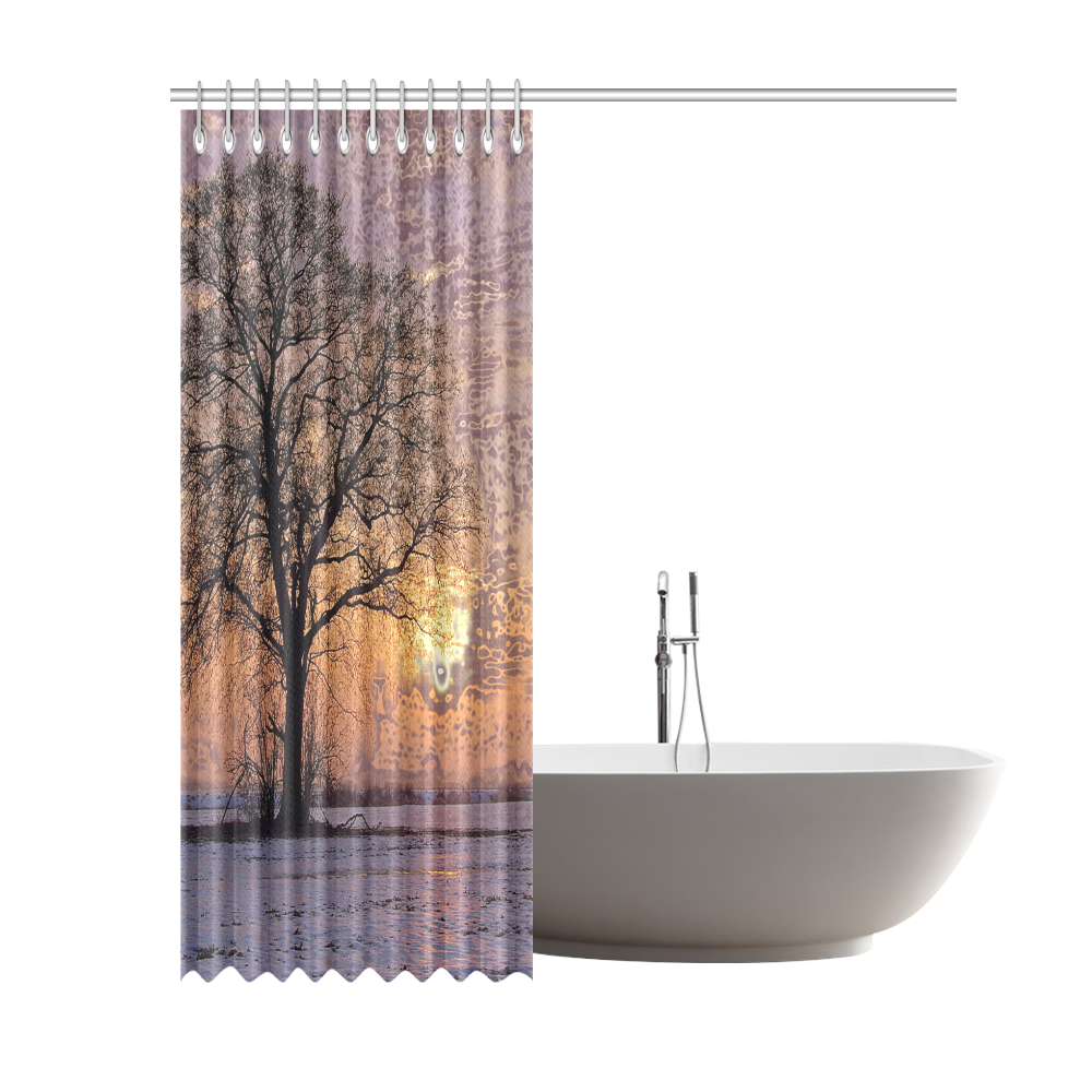 travel to sunset 4 by JamColors Shower Curtain 69"x84"