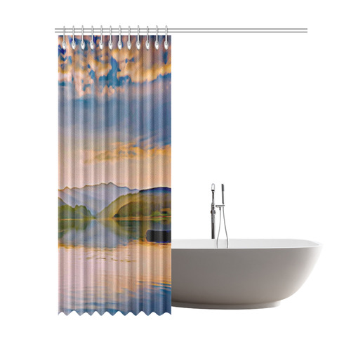 Travel to sunset 01 by JamColors Shower Curtain 69"x84"