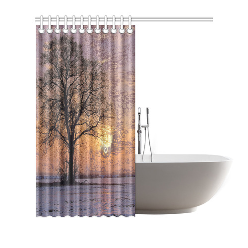 travel to sunset 4 by JamColors Shower Curtain 72"x72"
