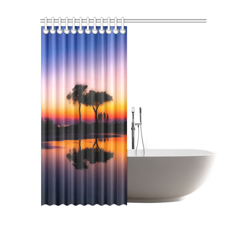travel to sunset 06 by JamColors Shower Curtain 60"x72"