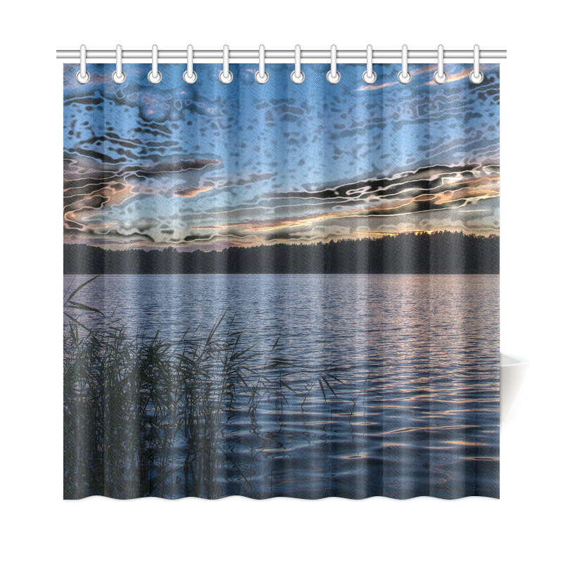 travel to sunset 05 by JamColors Shower Curtain 72"x72"