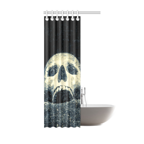 White Human Skull In A Pagan Shrine Halloween Cool Shower Curtain 36"x72"