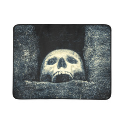 White Human Skull In A Pagan Shrine Halloween Cool Beach Mat 78"x 60"