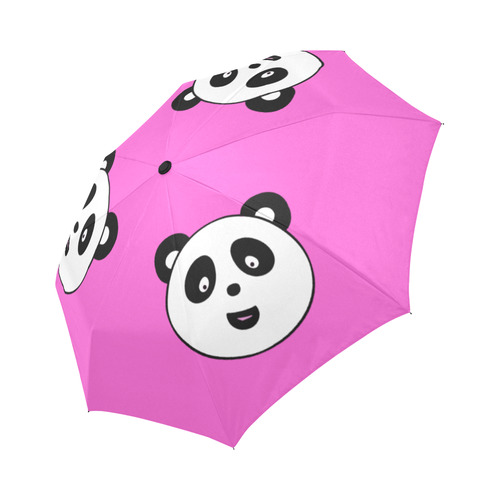Panda's on Pink Auto-Foldable Umbrella (Model U04)