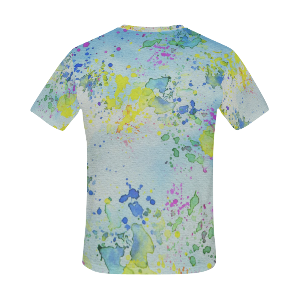 Watercolors splashes All Over Print T-Shirt for Men (USA Size) (Model T40)