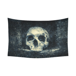 Man Skull In A Savage Temple Halloween Horror Cotton Linen Wall Tapestry 90"x 60"