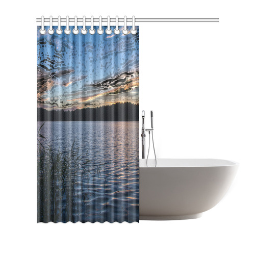 travel to sunset 05 by JamColors Shower Curtain 72"x72"