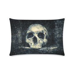 Man Skull In A Savage Temple Halloween Horror Custom Rectangle Pillow Case 16"x24" (one side)