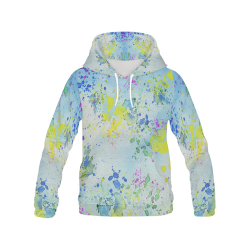 Watercolors splashes All Over Print Hoodie for Men (USA Size) (Model H13)