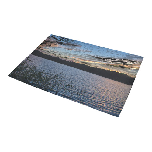 travel to sunset 05 by JamColors Azalea Doormat 24" x 16" (Sponge Material)