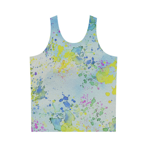 Watercolors splashes All Over Print Tank Top for Men (Model T43)