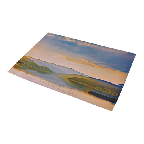 Travel to sunset 01 by JamColors Azalea Doormat 24" x 16" (Sponge Material)